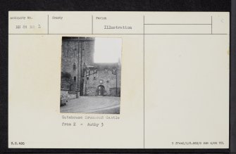 Drummond Castle, Mansion, NN81NW 2, Ordnance Survey index card, Recto