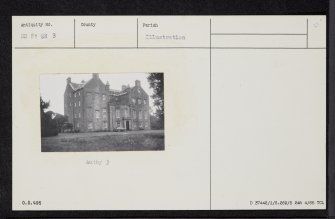 Braco Castle, NN81SW 3, Ordnance Survey index card, Recto