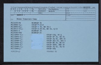 Ardoch, NN81SW 15, Ordnance Survey index card, Recto