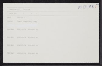 Ardoch, NN81SW 17, Ordnance Survey index card, page number 1, Recto