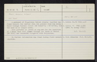 Crieff, Burrell Street, General, NN82SE 6, Ordnance Survey index card, Recto