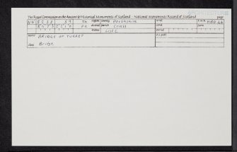 Crieff, Bridge Of Turret, NN82SE 59, Ordnance Survey index card, Recto