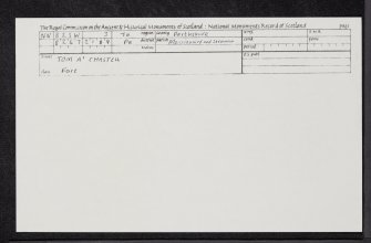 Tom A' Chaisteil, NN82SW 3, Ordnance Survey index card, Recto