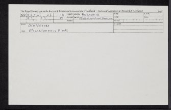 Ochtertyre, NN82SW 22, Ordnance Survey index card, Recto