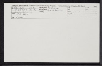 Sma' Glen, NN83SE 2, Ordnance Survey index card, Recto