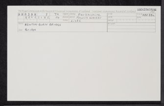 Newton Burn, Bridge, NN83SE 7, Ordnance Survey index card, Recto