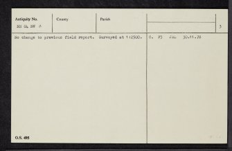 Carse Farm, NN84NW 2, Ordnance Survey index card, page number 3, Recto