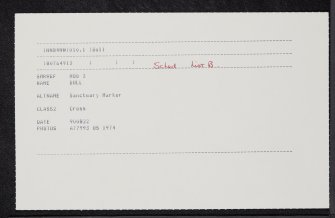 Bolfracks, East Lodge, NN84NW 10.1, Ordnance Survey index card, Recto