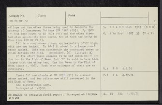 Dull, NN84NW 10, Ordnance Survey index card, page number 2, Verso