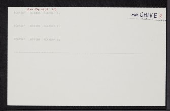 Castle Menzies, NN84NW 47, Ordnance Survey index card, page number 2, Recto