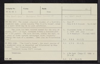 Middleton Of Derculich, NN85SE 2, Ordnance Survey index card, Recto