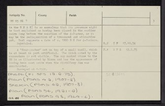 Lundin, NN85SE 9, Ordnance Survey index card, page number 3, Recto