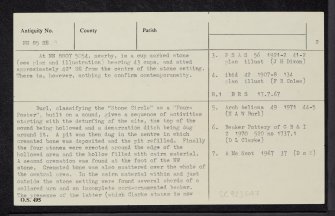 Lundin, NN85SE 9, Ordnance Survey index card, page number 2, Verso