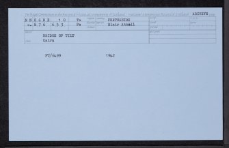 Bridge Of Tilt, NN86NE 10, Ordnance Survey index card, Recto
