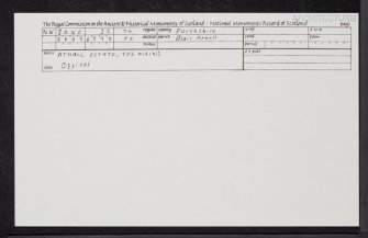Atholl Estate, The Mains, NN86NE 32, Ordnance Survey index card, Recto