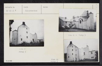 Glendevon Castle, NN90NE 1, Ordnance Survey index card, Recto