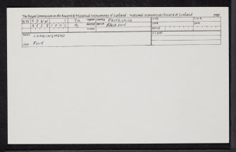 Loaninghead, NN90NW 1, Ordnance Survey index card, Recto