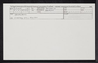 Drumlochy, NN90NW 14, Ordnance Survey index card, Recto