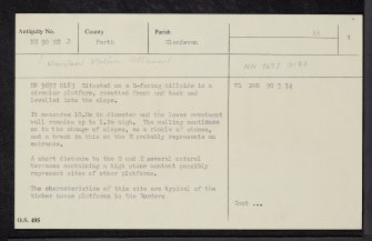 Garchel Burn, NN90SE 3, Ordnance Survey index card, page number 1, Recto