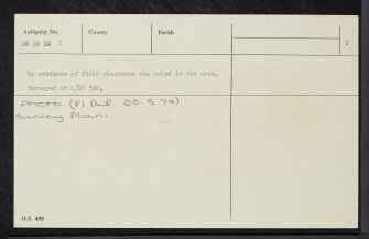 Garchel Burn, NN90SE 3, Ordnance Survey index card, page number 2, Verso