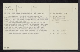 Roundlaw, NN91NE 2, Ordnance Survey index card, page number 2, Verso