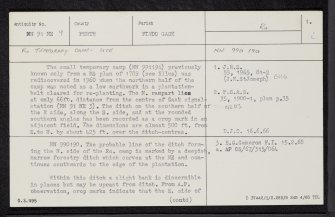 Gask House, NN91NE 9, Ordnance Survey index card, page number 1, Recto