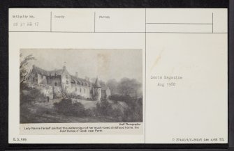 Old House Of Gask, NN91NE 17, Ordnance Survey index card, Verso