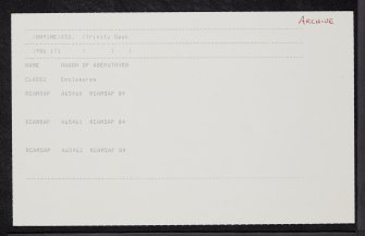 Haugh Of Aberuthven, NN91NE 32, Ordnance Survey index card, Recto