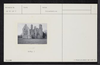 Innerpeffray Castle, NN91NW 5, Ordnance Survey index card, Recto