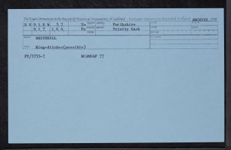 Whitehill, NN91NW 37, Ordnance Survey index card, Recto