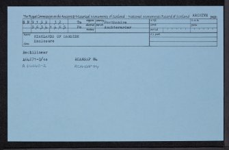 Kirklands Of Damside, NN91SE 32, Ordnance Survey index card, Recto