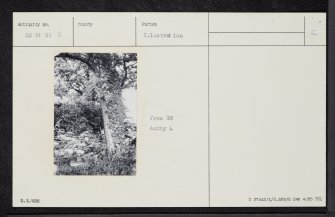 Kincardine Castle, NN91SW 6, Ordnance Survey index card, Recto