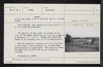 Easthill, NN91SW 7, Ordnance Survey index card, page number 2, Verso