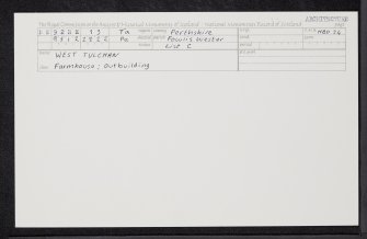 West Tulchan, NN92NE 13, Ordnance Survey index card, Recto