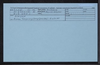 Fendoch, NN92NW 3, Ordnance Survey index card, Recto