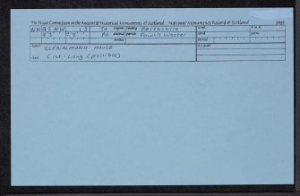 Glenalmond House, NN92NW 13, Ordnance Survey index card, Recto