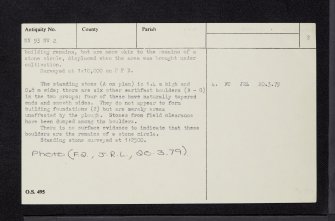 Little Findowie, NN93NW 2, Ordnance Survey index card, page number 2, Verso