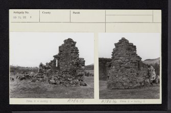 Trochry Castle, NN94SE 1, Ordnance Survey index card, Recto