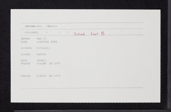 Caisteal Dubh, NN95NW 1, Ordnance Survey index card, Recto
