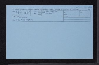 Ballinluig Station, NN95SE 17, Ordnance Survey index card, Recto