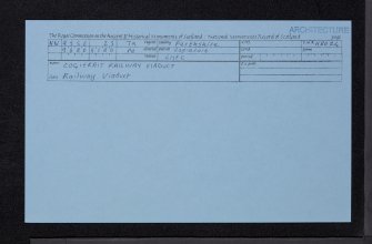 Logierait, River Tay, Viaduct, NN95SE 23, Ordnance Survey index card, Recto