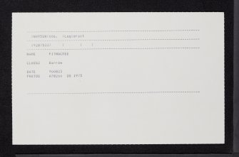 Pitnacree, NN95SW 6, Ordnance Survey index card, Recto
