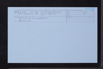 Battle Of Killiecrankie, NN96SW 7, Ordnance Survey index card, Recto