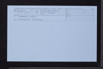 Shanwell House, NO00NE 7, Ordnance Survey index card, Recto