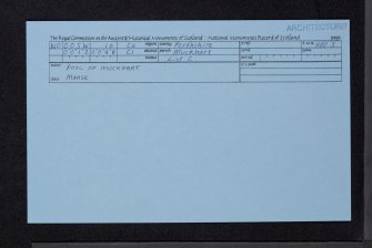 Pool Of Muckhart, Manse, NO00SW 10, Ordnance Survey index card, Recto