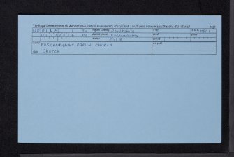 Forgandenny Parish Church, NO01NE 1, Ordnance Survey index card, Recto