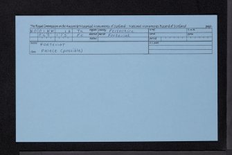 Forteviot, NO01NW 16, Ordnance Survey index card, Recto