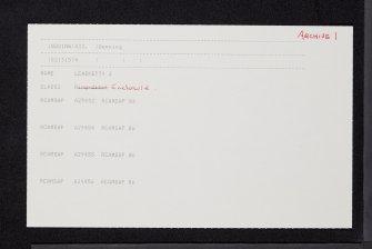 Leadketty, NO01NW 33, Ordnance Survey index card, page number 1, Recto
