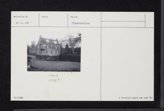 Keltie Castle, NO01SW 1, Ordnance Survey index card, Recto