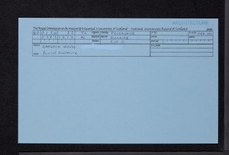 Garvock House, Burial Enclosure, NO01SW 22, Ordnance Survey index card, Recto